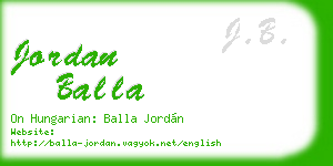 jordan balla business card