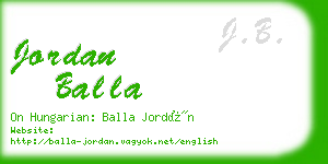 jordan balla business card